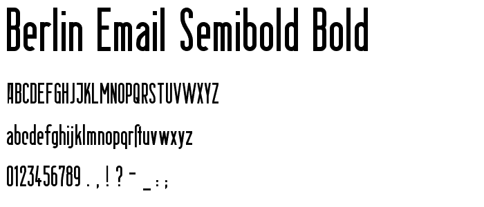 Berlin Email Semibold Bold font